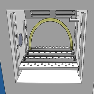 Soporte de muestra de manguera