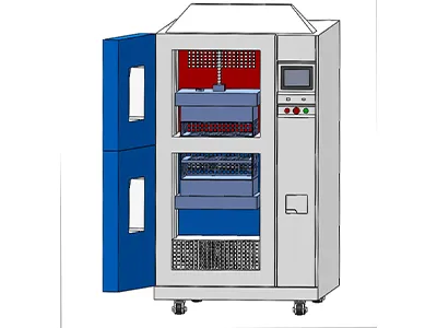 Cámara de choque térmico de-70 °C a 220 °C | Pruebas confiables de choque caliente y frío de la industria LIB